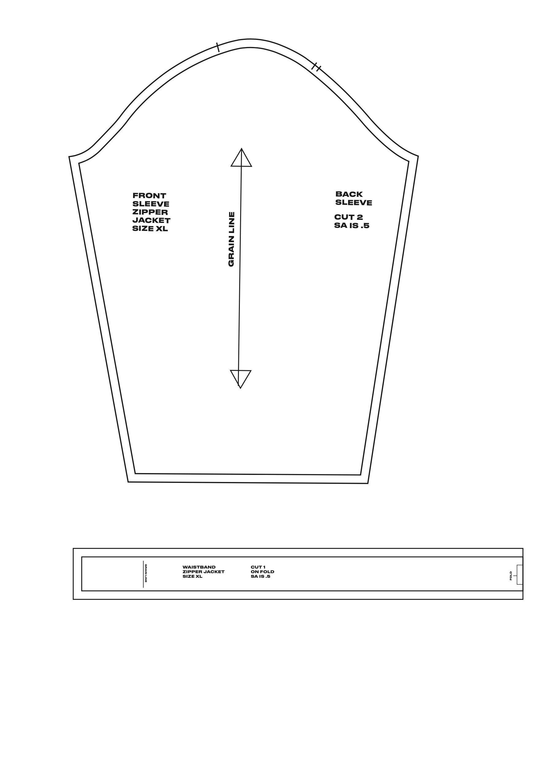 PDF Zipper Jacket Sewing Pattern